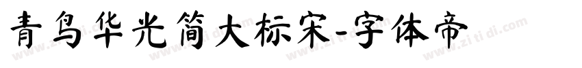 青鸟华光简大标宋字体转换