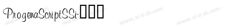 ProgenaScriptSSi字体转换