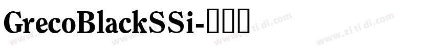 GrecoBlackSSi字体转换
