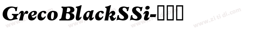GrecoBlackSSi字体转换