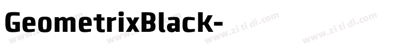 GeometrixBlack字体转换