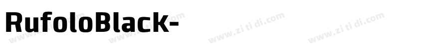 RufoloBlack字体转换