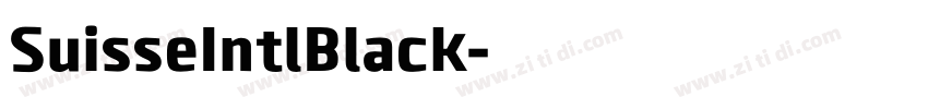 SuisseIntlBlack字体转换