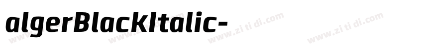 algerBlackItalic字体转换