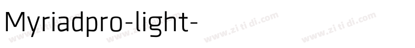 Myriadpro-light字体转换