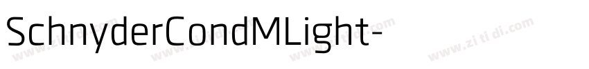 SchnyderCondMLight字体转换