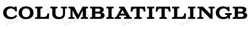 ColumbiaTitlingBold字体转换