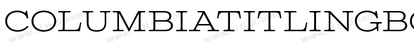 ColumbiaTitlingBold字体转换