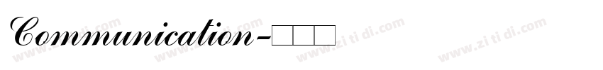 Communication字体转换