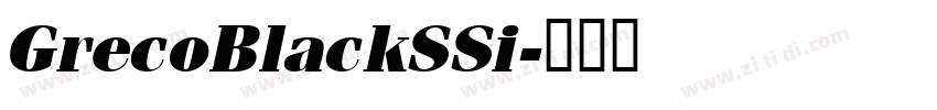 GrecoBlackSSi字体转换