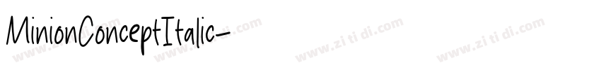 MinionConceptItalic字体转换