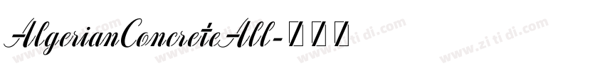 AlgerianConcreteAll字体转换