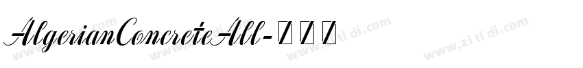 AlgerianConcreteAll字体转换