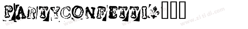 partyConfetti字体转换