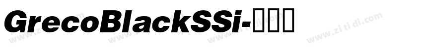 GrecoBlackSSi字体转换
