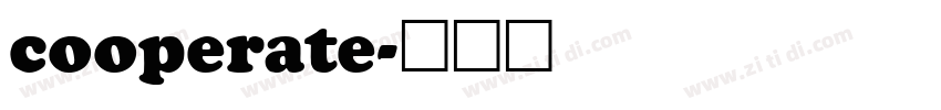 cooperate字体转换