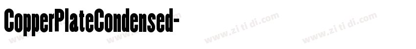 CopperPlateCondensed字体转换