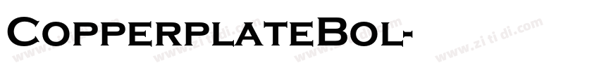 CopperplateBol字体转换