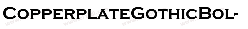 CopperplateGothicBol字体转换
