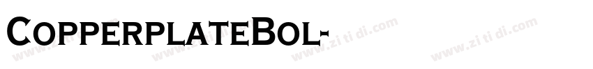 CopperplateBol字体转换