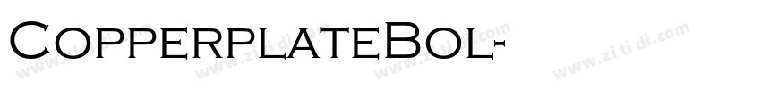 CopperplateBol字体转换
