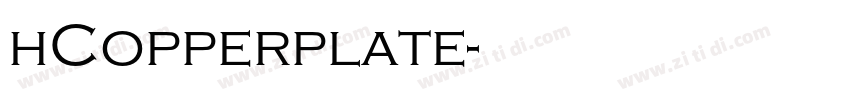 hCopperplate字体转换