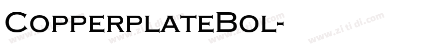 CopperplateBol字体转换