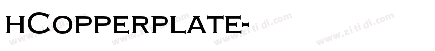 hCopperplate字体转换