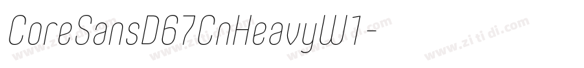CoreSansD67CnHeavyW1字体转换