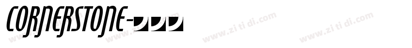 CORNERSTONE字体转换