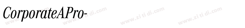 CorporateAPro字体转换