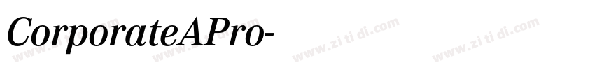 CorporateAPro字体转换