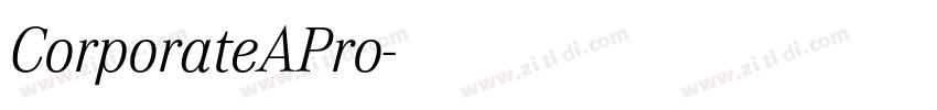 CorporateAPro字体转换