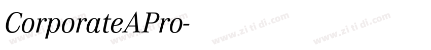 CorporateAPro字体转换