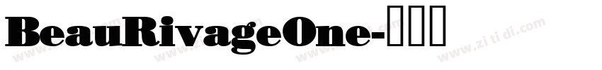 BeauRivageOne字体转换