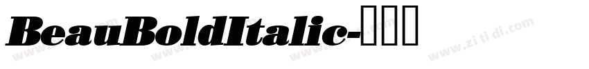 BeauBoldItalic字体转换