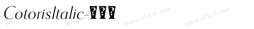 CotorisItalic字体转换