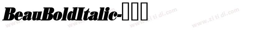 BeauBoldItalic字体转换