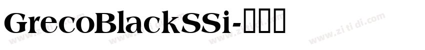 GrecoBlackSSi字体转换