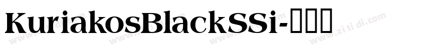 KuriakosBlackSSi字体转换
