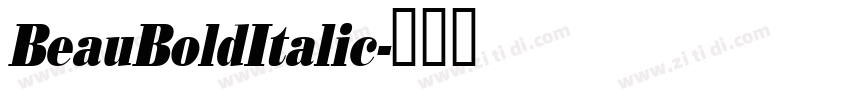 BeauBoldItalic字体转换