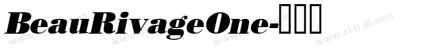 BeauRivageOne字体转换