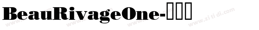 BeauRivageOne字体转换