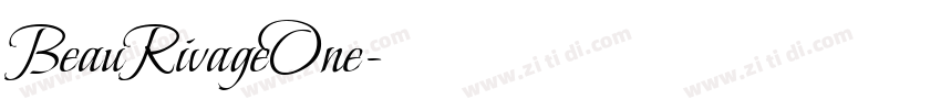 BeauRivageOne字体转换