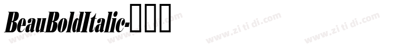 BeauBoldItalic字体转换