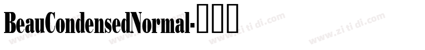 BeauCondensedNormal字体转换