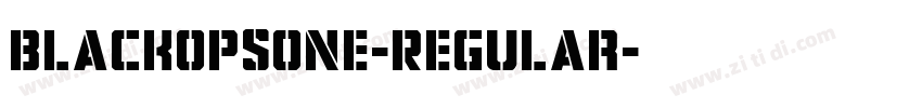 BlackOpsOne-Regular字体转换