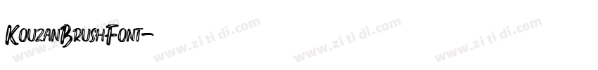 KouzanBrushFont字体转换 KouzanBrushFont字体转换