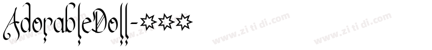 AdorableDoll字体转换