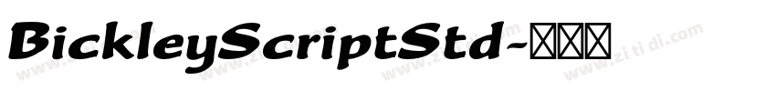 BickleyScriptStd字体转换